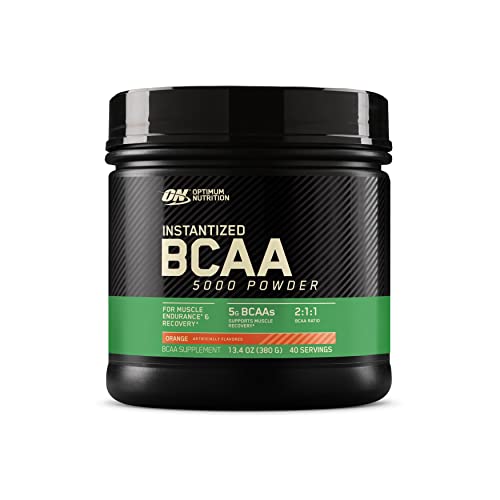 Optimum Nutrition Instantized BCAA Powder, Keto Friendly Branched Chain Essential Amino Acids, 5000mg, Orange, 40 Servings (Packaging May Vary)