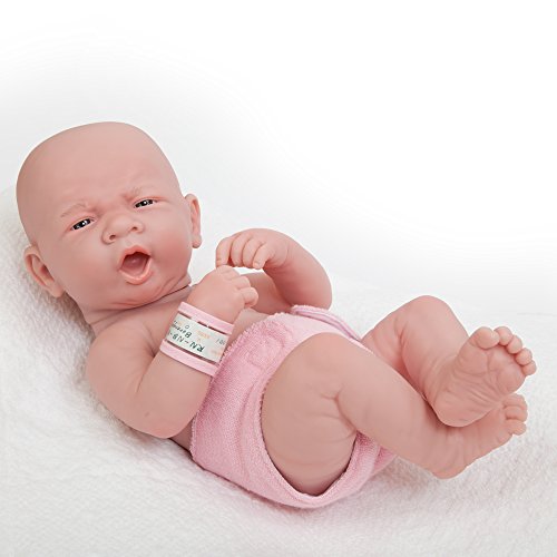 JC Toys La Newborn Boutique - Realistic 14' Anatomically Correct Real Girl Baby Doll ââ‚¬â€œ All Vinyl ââ‚¬Å“First Yawnââ‚¬Â Designed by Berenguer ââ‚¬â€œ Made in Spain (18505) , Pink