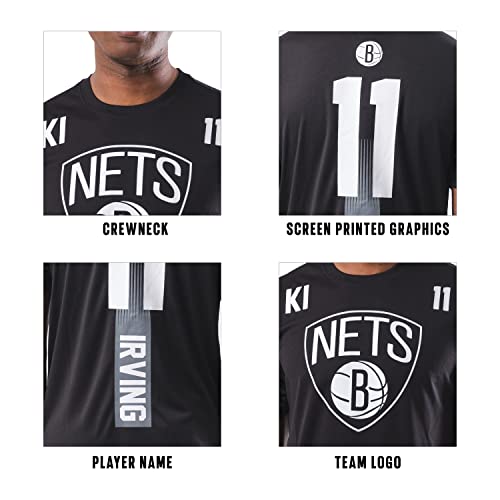 Ultra Game NBA Brooklyn Nets - Kyrie Irving Mens Active Tee Shirt, Team Color, Medium