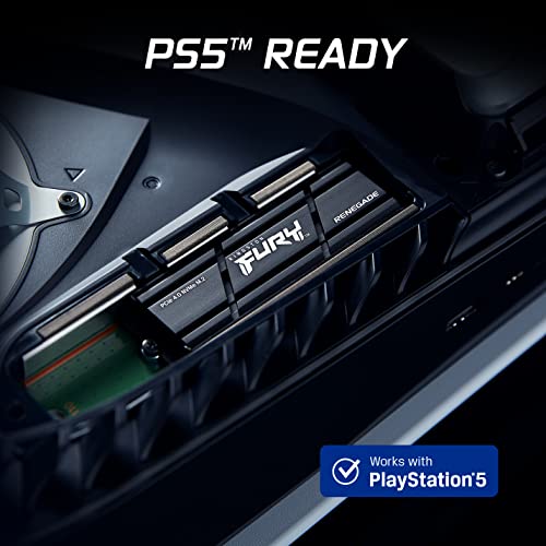 Kingston Fury Renegade 500GB PCIe Gen 4.0 NVMe M.2 Internal Gaming SSD with Heat Sink | PS5 Ready | Up to 7300MB/s | SFYRSK/500G