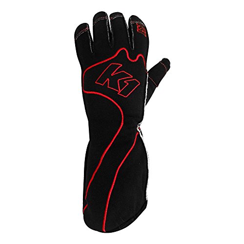 K1 Race Gear RS1 Reverse Stitch Kart Racing Gloves (Red/Black, 4X-Small) - 13-RS1-R-4XS