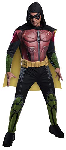 Rubie's Men's Dc Comics Batman: Arkham City Deluxe Muscle Chest Robin Adult Sized Costumes, Multicolor, Large US