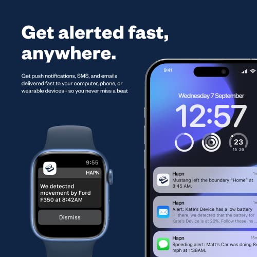 Spytec GPS GL300 GPS Tracker for Vehicles, Cars, Trucks, Equipment and Asset Tracker for Business, Fleets, Loved Ones and Unlimited Real-Time Tracking with App - Powered by Hapn