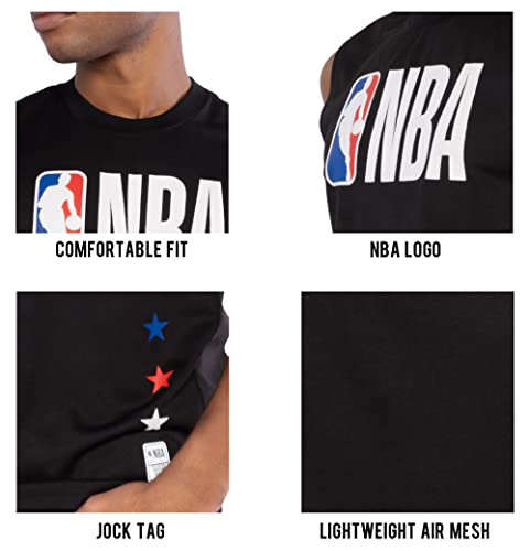 Ultra Game NBA Men's Sleeveless Jersey Tank Top Active Tee Shirt Black Small