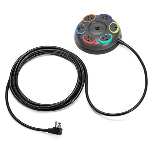 Kensington SmartSockets 6-Outlet, 16-Foot Cord, and 1500 Joules Tabletop Surge Protector (K62634NA)