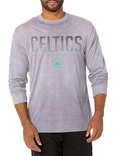Ultra Game -NBA Men's Active Long Sleeve Pullover T-Shirt Heather Gray Large
