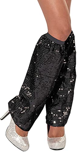 Forum Women's Sequin Leg Warmers, Black, One Size