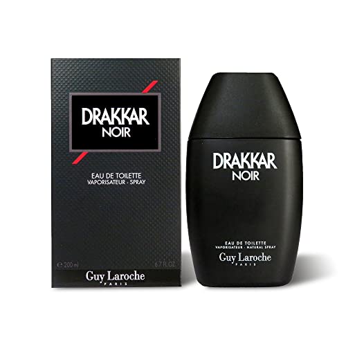 Drakkar Noir By Guy Laroche - Original Vintage Designer Fragrance Blend For Men - Fresh, Classic Men’s Evening Scent - Long Lasting Amber Fougere Aroma With Spicy Citrus Notes - 6.7 Oz EDT Spray