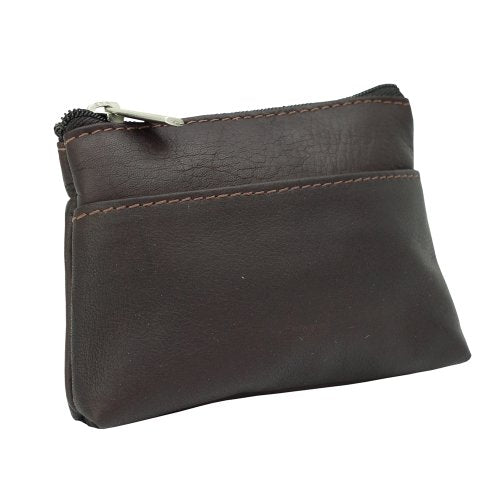 Piel Leather Key Coin Purse, Chocolate, One Size