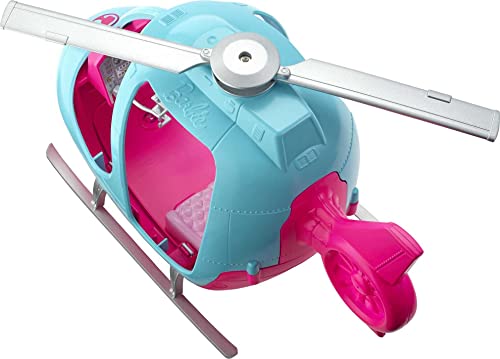 Barbie Helicopter with Spinning Rotors, Pink and Blue 2-Seater Design with Seatbelts and Pilot 'Controls' [Amazon Exclusive]