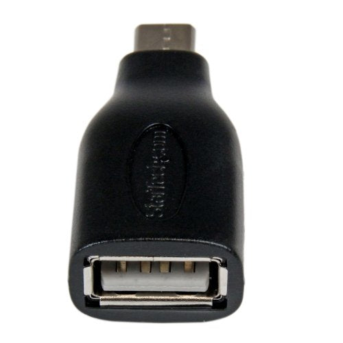 StarTech.com Micro USB OTG to USB Adapter - Micro USB Male OTG to USB Female Adapter - USB On The Go Adapter (UUSBOTGADAP), Black