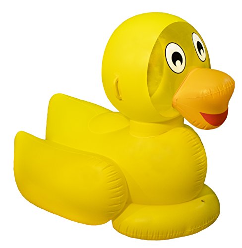 SWIMLINE ORIGINAL 9062 Giant Inflatable Lucky Ducky Pool Float Floatie Ride-On Lounge W/ Stable Legs Wings Large Rideable Blow Up Summer Beach Swimming Party Lounge Big Raft Tube Decoration Toys Kids