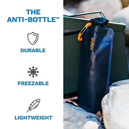 Vapur Eclipse Flexible Water Bottle - with Carabiner, .70 Liter (23 oz) - Night Blue