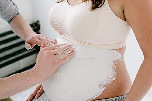 Pearhead Belly Casting Kit, Gender-Neutral Pregnancy Keepsake for Expecting Mothers, Baby Nursery Décor, Mother’s Day Keepsake, Pregnant Belly Imprint DIY Kit, White