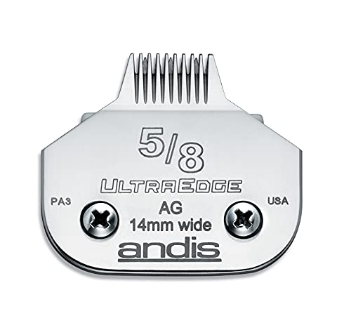 Andis 64960 Carbon-Infused Steel UltraEdge Narrow Cut Dog Clipper Blade, Size-5/8, 1/32-Inch Cut Length