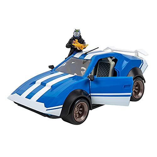 Fortnite Joy Ride Whiplash Vehicle (Blue and White), with 4-inch Articulated X-Lord Figure