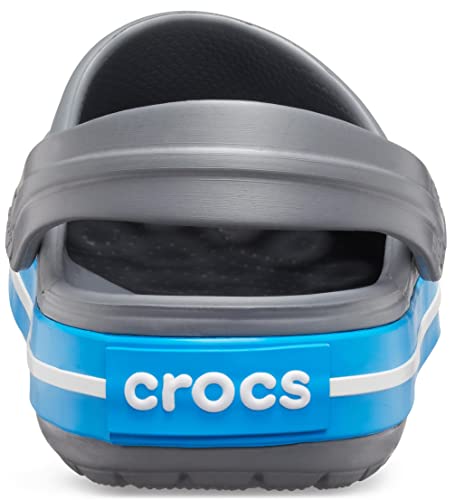 Crocs Men's and Women's Crocband Clog, Charcoal/Ocean, 14 Women/12 Men