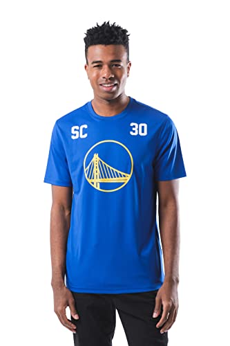 Ultra Game NBA Golden State Warriors - Stephen Curry Mens Active Tee Shirt, Team Color, Medium