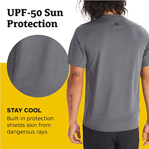 MARMOT Men's Windridge Short-Sleeve Tee | Lightweight, Breathable | Steel Onyx, Medium