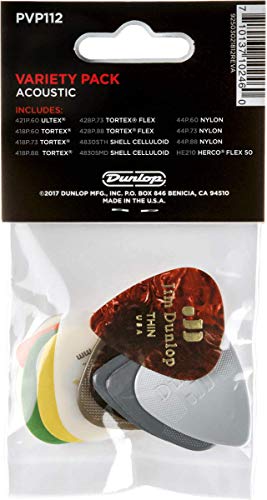 JIM DUNLOP Variety Pack Guitar Picks, 12 Pack