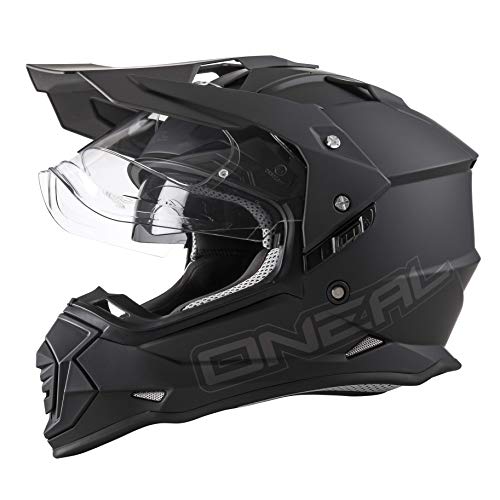 O'Neal unisex adult Full-face-helmet-style Sierra II Helmet Flat Black M 57 58cm , Black, Medium US