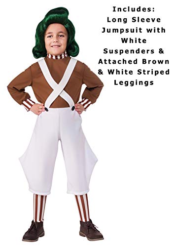 Rubie's Costume Kids Willy Wonka and The Chocolate Factory Oompa Loompa Value Costume, Small, Brown