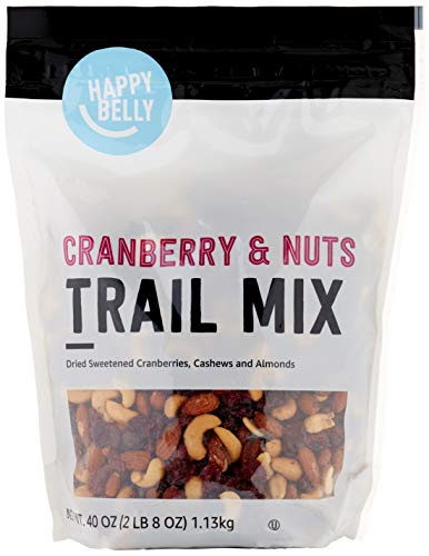 Amazon Brand - Happy Belly Trail Mix, Cranberry and Nuts, 40 Oz