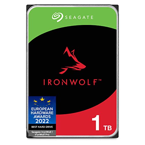 Seagate IronWolf 1TB NAS Internal Hard Drive HDD – CMR 3.5 Inch SATA 6Gb/s 5900 RPM 64MB Cache for RAID Network Attached Storage – Frustration Free Packaging (ST1000VN002), Model:ST1000VNZ02/VN002