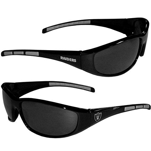 NFL Oakland Raiders Adult Sunglass and Bag Set, Black