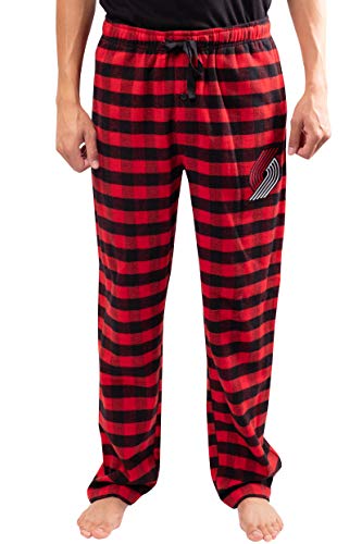 Ultra Game NBA Portland Trail Blazers Mens Sleepwear Super Soft Flannel Pajama Loungewear Pants, Team Color, Small