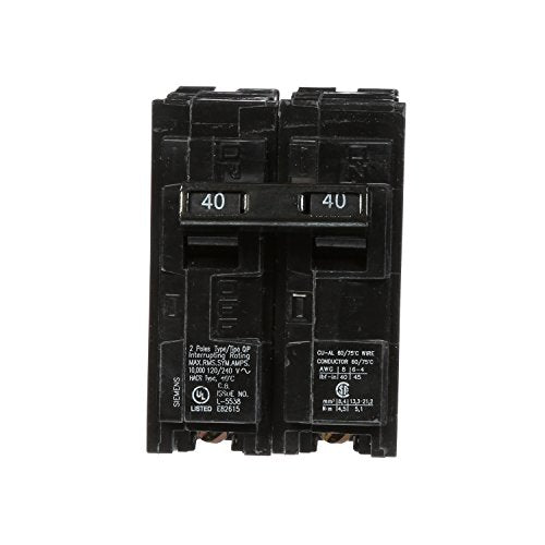 SIEMENS Q240 40-Amp Double Pole Type QP Circuit Breaker black