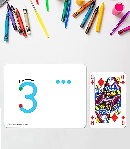 Key Education Textured Touch and Trace Numbers Cards—Color-Coded Numbers 0-30 Cards with Tracing Points and Directional Arrows, Math Learning and Number Formation Skills (31 pc)