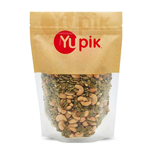 Yupik Sour Cream and Onion Cashew Mix, 1 lb, Whole, Roasted Cashew Nuts, Pumpkin Seeds, Vegan, Non GMO, No Preservatives or Artificial Flavors, Brown