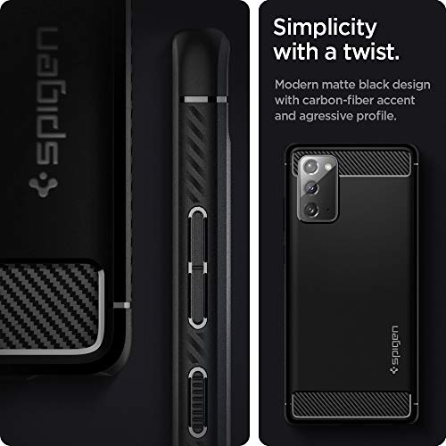Spigen Rugged Armor Designed for Samsung Galaxy Note 20 5G Case (2020) - Matte Black