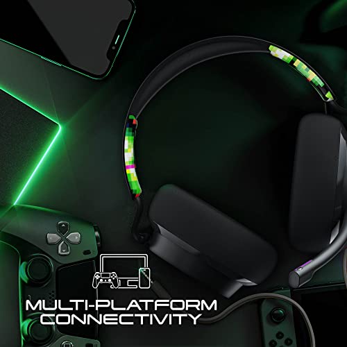 Skullcandy SLYR Wired Over-Ear Gaming Headset/Soft Earpads/Boom Mic/Gaming Headphone/Use with Playstation, PS5, Xbox, Xbox Series X, Nintendo Switch, Mobile, VR, and PC/Kids or Adult - Green