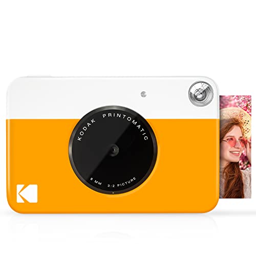 KODAK Printomatic Digital Instant Print Camera - Full Color Prints On ZINK 2x3' Sticky-Backed Photo Paper (Yellow) Print Memories Instantly