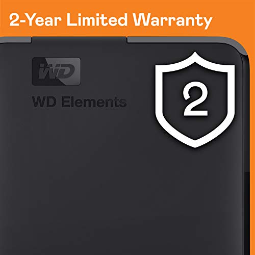 WD 4TB Elements Portable HDD, External Hard Drive, USB 3.0 for PC and Mac, Plug and Play Ready - ‎WDBU6Y0040BBK-WESN
