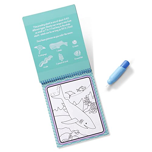 Melissa and Doug On the Go Water Wow! Reusable Water-Reveal Activity Pad - Under the Sea - Party Favors, Stocking Stuffers, Travel Toys For Toddlers, Mess Free Coloring Books For Kids Ages 3+