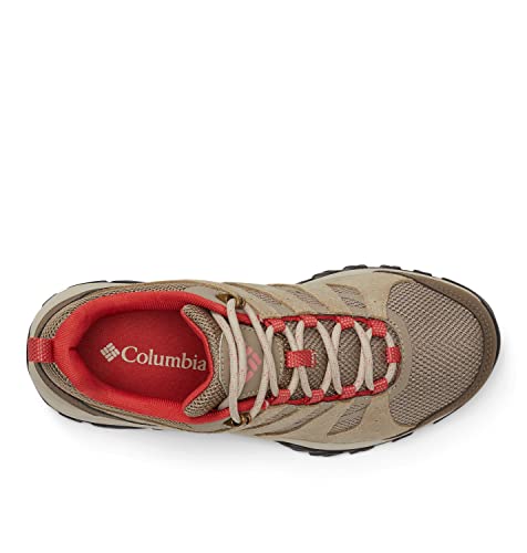 Columbia Womens Redmond Iii Hiking Shoe, Pebble/Scorched Coral, 7.5 US