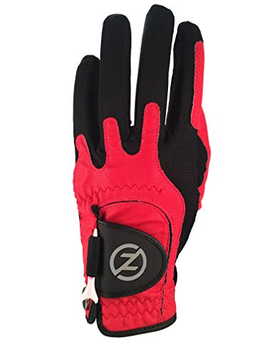 Zero Friction Men's Golf Gloves, Left Hand, One Size, Red