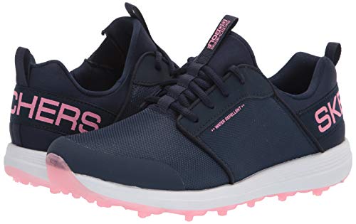 Skechers womens Max Golf Shoe, Navy/Pink Sport, 8.5 US