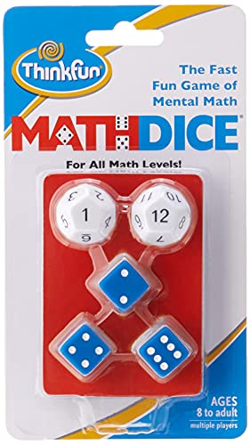 ThinkFun Math Dice Fun Game that Teaches Mental Math Skills to Kids Age 8 and Up