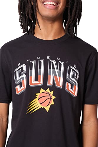 Ultra Game -NBA Phoenix Suns Mens Arched Plexi Short Sleeve Tee Shirt, Black, X-Large