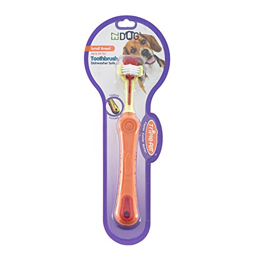 EZDOG Three Sided Toothbrush for Dogs | Dental Care for Dogs for Fresh Breath | Dog Toothbrush for Small Dogs and Small Breeds Teeth Cleaning Dog Oral Care