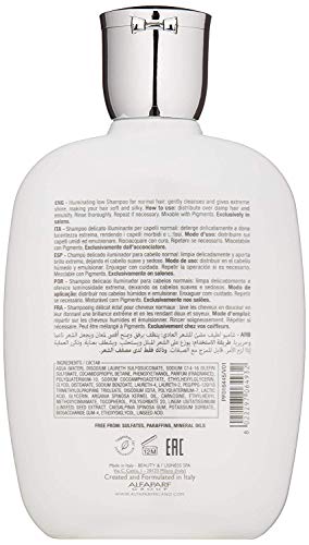 Alfaparf Milano Semi Di Lino Diamond Shine Illuminating Low Shampoo - Sulfate Free - For Normal Hair - Paraben and Paraffin Free - Safe on Color Treated Hair - Professional Salon Quality, 8.45 Fl Oz