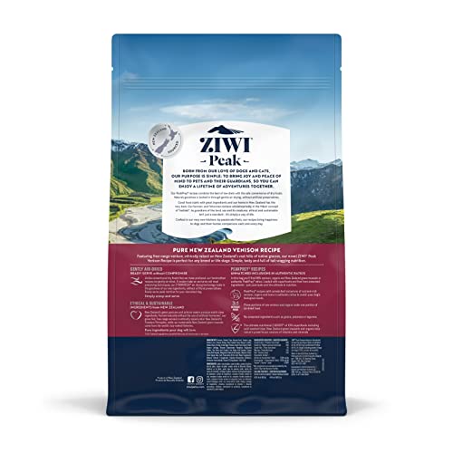 ZIWI Peak Air-Dried Dog Food – All Natural, High Protein, Grain Free and Limited Ingredient with Superfoods (Venison, 2.2 lb)