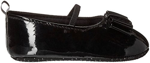 Luvable Friends Unisex Baby Crib Shoes, Black Patent, 12-18 Months