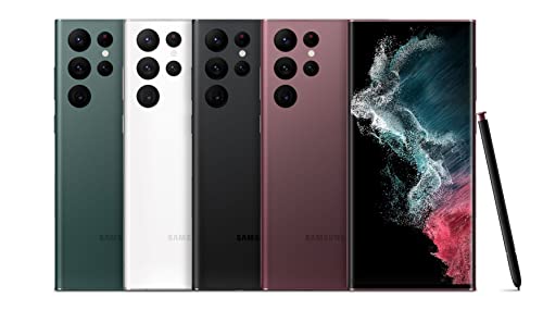 SAMSUNG Galaxy S22 Ultra Cell Phone, Factory Unlocked Android Smartphone, 256GB, 8K Camera and Video, Brightest Display Screen, S Pen, Long Battery Life, Fast 4nm Processor, US Version, Green