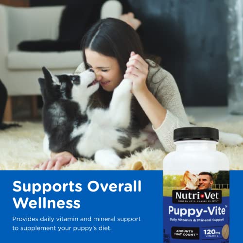 Nutri-Vet Multi-Vite Chewables for Puppies | Formulated with Vitamins and Minerals to Support Balanced Diet | 60 Count
