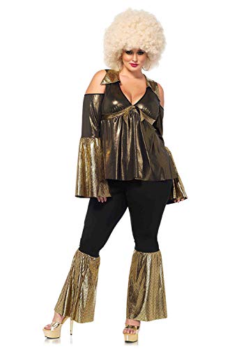 Leg Avenue Women's Costume, Black/Gold, 1X / 2X